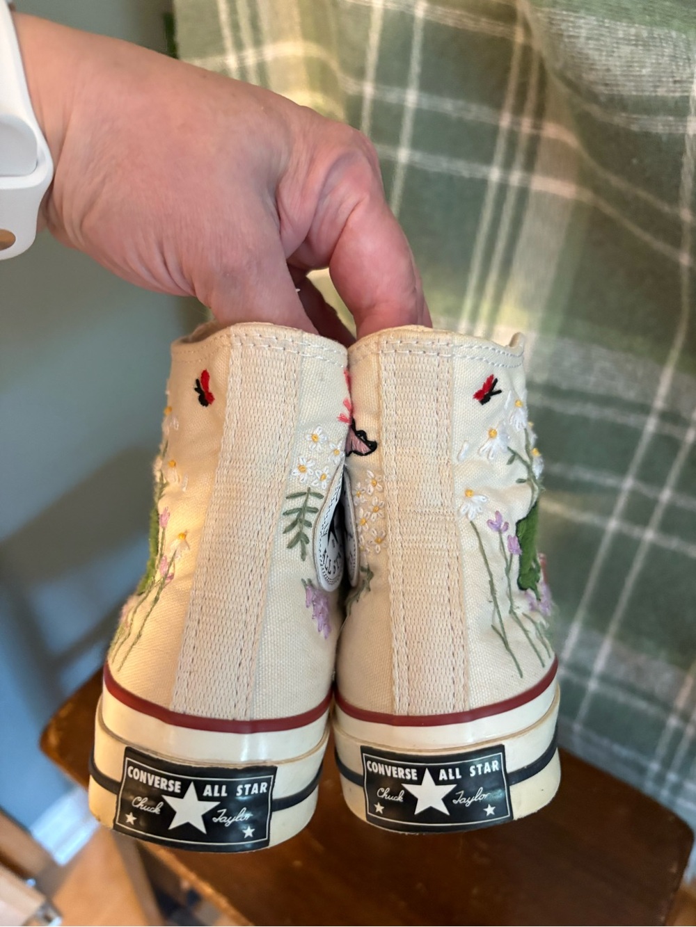 Converse Chuck Taylor’s 1970’s high embroidered frog/mushroom - Picture 5 of 12